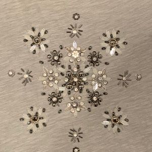 J. Crew Embellished grey t shirt